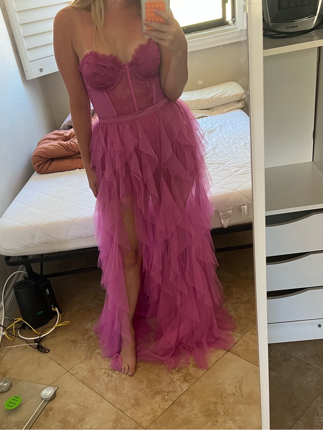 For Love & Lemons Bustier Gown Pink Strapless Tulle Corset Dress | Worn Once | S